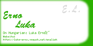 erno luka business card